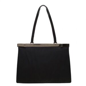 Gucci Black Shoulder Bag in Nylon with Silver sliding fastening